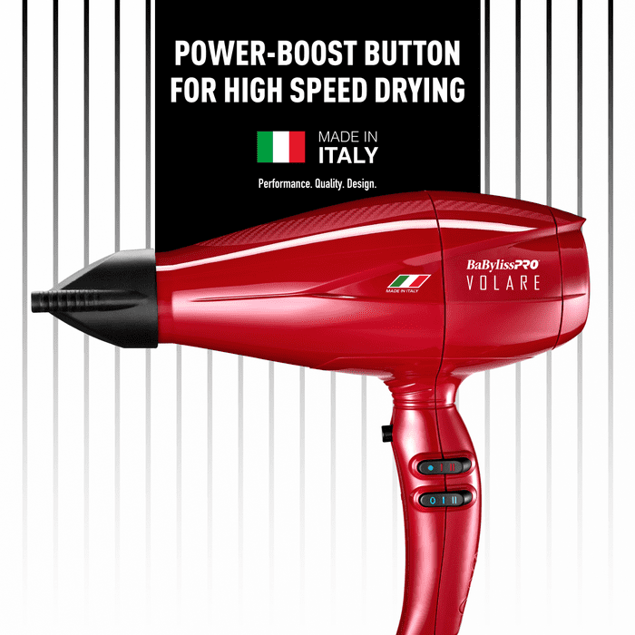 BaBylissPRO Nano Titanium Volare V1 Full-Size Dryer (RED)
