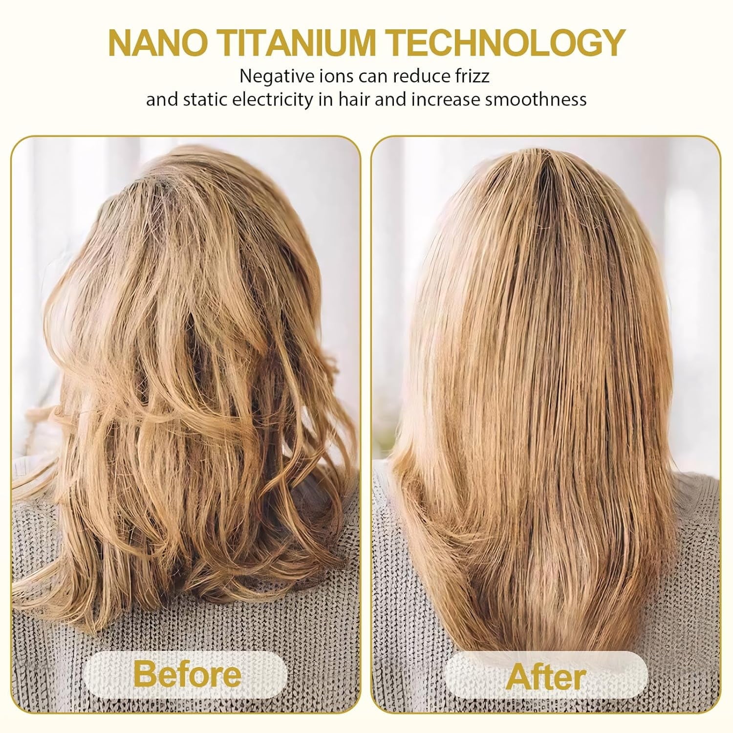 DAN Travel Hair Dryer Brush Nano Titanium Blow Dryer Brush Dual Voltage,Mini Oval Hot Air Brush,2 inch One Step Hair Volumizer Straightener