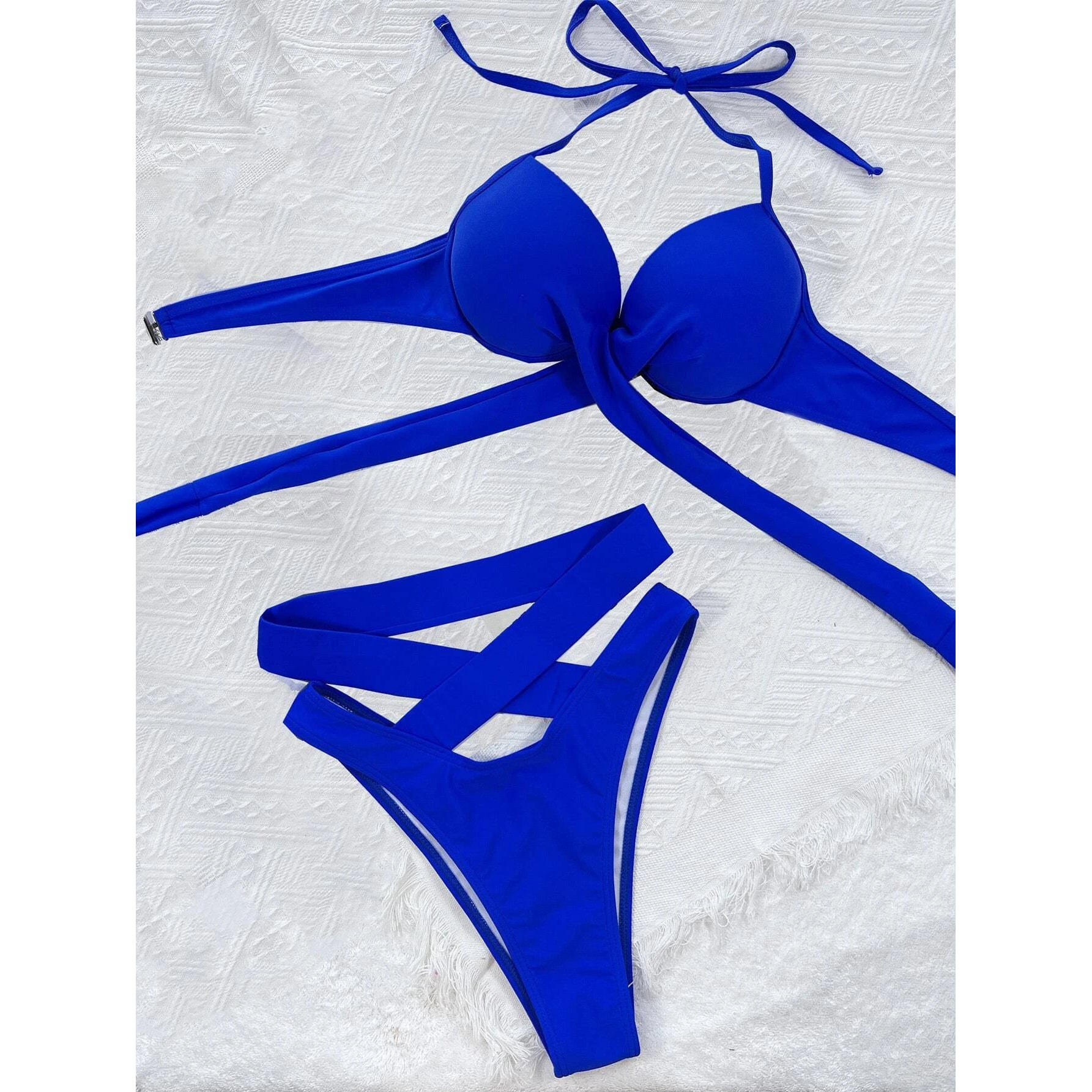 Criss Cross Wrap Push Up Bikini Swimsuit